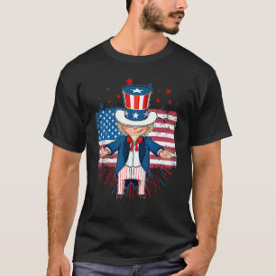 Cool Uncle Sam Showing Happy 4th Of July Show Time T-Shirt