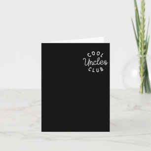 Cool Uncles Club Best Uncle Ever Funny Pocket Fath Card