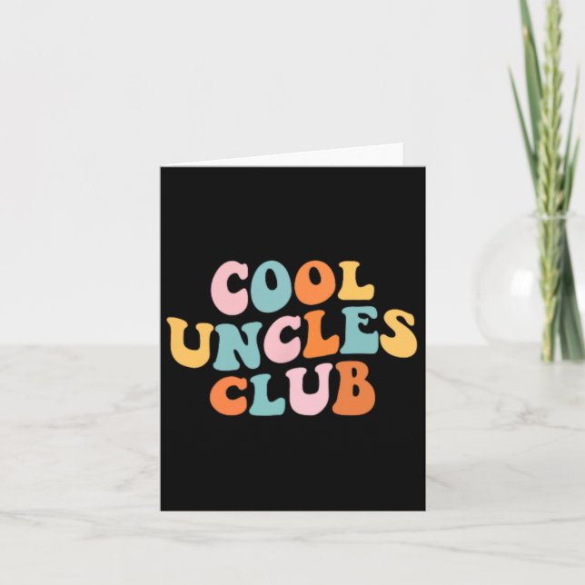 Cool Uncles Club Best Uncle Ever Funny Pocket Fath Card (Front)