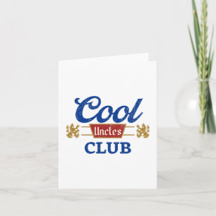 Cool Uncles Club Best Uncle Ever Funny Pocket Fath Card