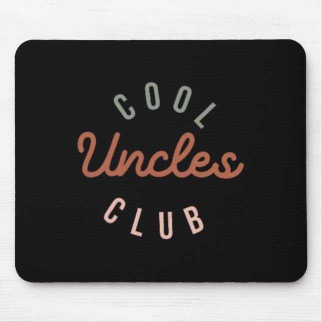 Cool Uncles Club Best Uncle Ever Funny Pocket Fath Mouse Mat (Front)