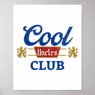 Cool Uncles Club Best Uncle Ever Funny Pocket Fath Poster
