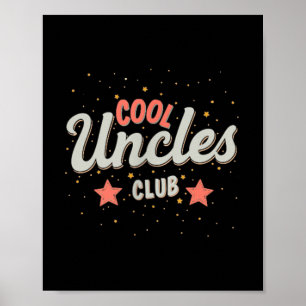 Cool Uncles Club Best Uncle Ever Funny Pocket Fath Poster