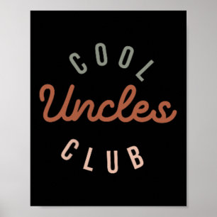 Cool Uncles Club Best Uncle Ever Funny Pocket Fath Poster