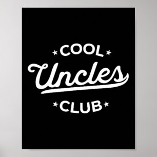 Cool Uncles Club Best Uncle Ever Funny Pocket Fath Poster
