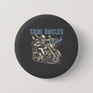 Cool Uncles Club Biker Uncle Retro Uncle Riding Mo 6 Cm Round Badge