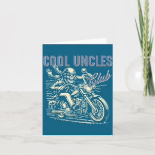 Cool Uncles Club Biker Uncle Retro Uncle Riding Mo Card