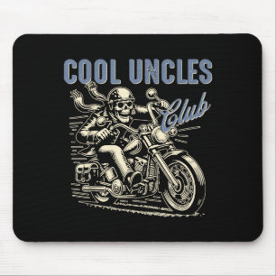 Cool Uncles Club Biker Uncle Retro Uncle Riding Mo Mouse Mat