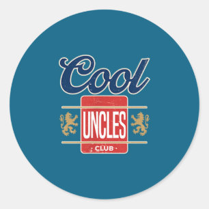 Cool Uncles Club For New Uncle Father's Day Uncle  Classic Round Sticker