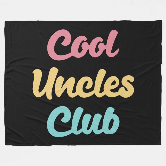 Cool Uncles Club II Fleece Blanket (Front (Horizontal))