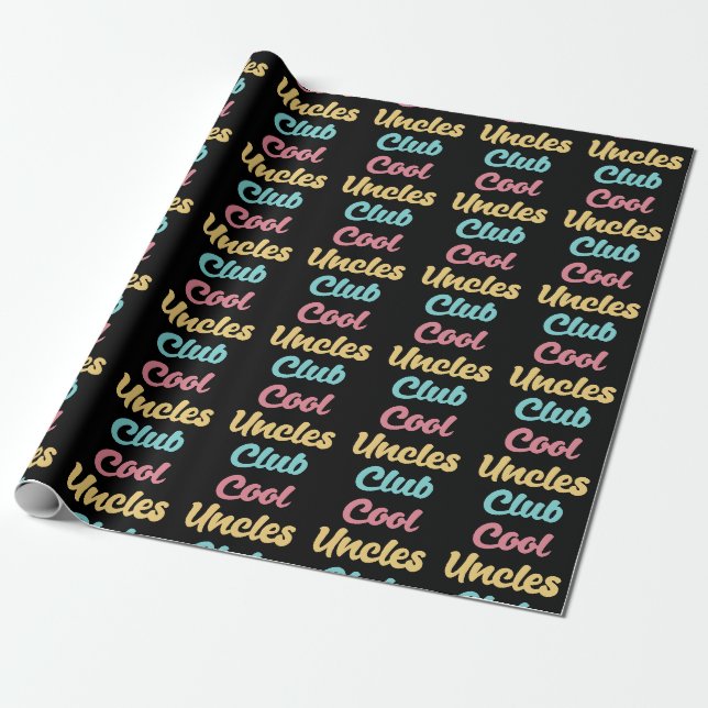 Cool Uncles Club II Wrapping Paper (Unrolled)