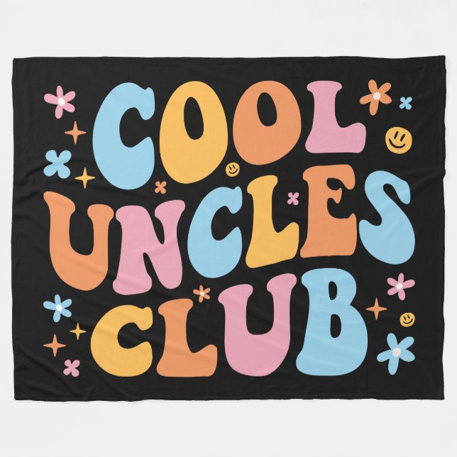 Cool Uncles Club III Fleece Blanket (Front (Horizontal))