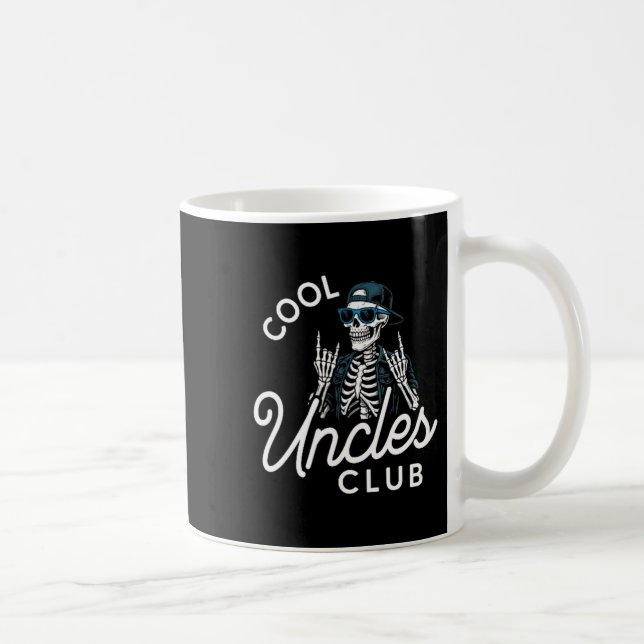 Cool Uncles Club Shirt Funny Skeleton Men Uncle  Coffee Mug (Right)
