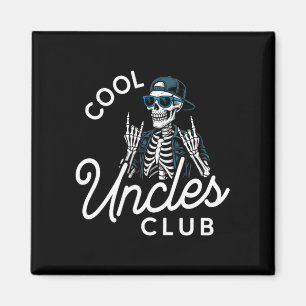 Cool Uncles Club Shirt Funny Skeleton Men Uncle  Magnet