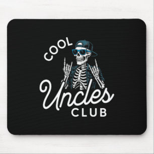 Cool Uncles Club Shirt Funny Skeleton Men Uncle  Mouse Mat