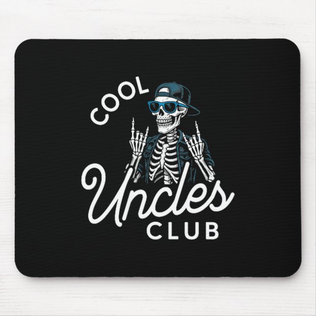 Cool Uncles Club Shirt Funny Skeleton Men Uncle  Mouse Mat (Front)