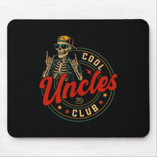 Cool Uncles Club Shirt Funny Skeleton Uncle Men Fa Mouse Mat