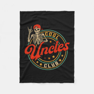 Cool Uncles Club Shirt Retro Funny Skeleton New Un Fleece Blanket