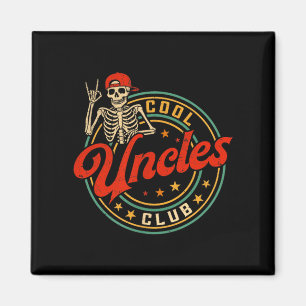 Cool Uncles Club Shirt Retro Funny Skeleton New Un Magnet