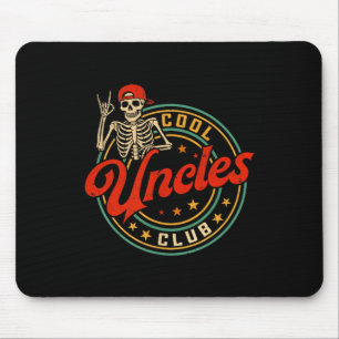 Cool Uncles Club Shirt Retro Funny Skeleton New Un Mouse Mat