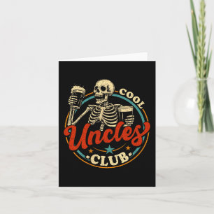 Cool Uncles Club Shirt Uncle Skeleton Men Fathers  Card
