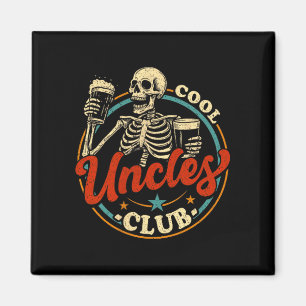 Cool Uncles Club Shirt Uncle Skeleton Men Fathers  Magnet