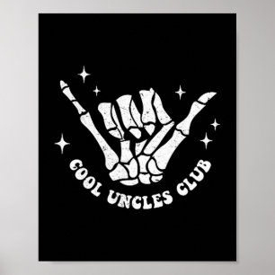 Cool Uncles Club Uncle Cke Birthday Father's Day Poster