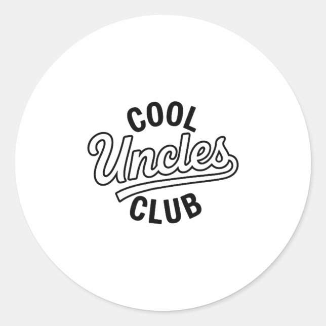 Cool Uncles Club Uncle Ever Funny Cket Fathers Day Classic Round Sticker (Front)