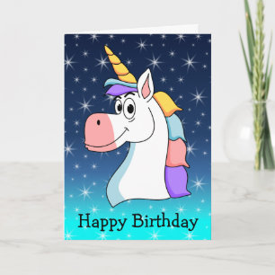 Cool Unicorn Birthday Card