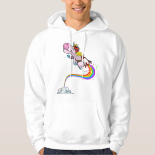 Cool Unicorn Jetpack Rainbow Funny Horned Horse Hoodie