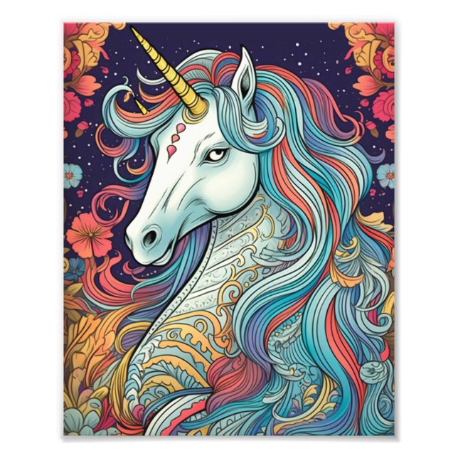 Cool Unicorn  Photo Print (Front)