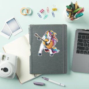 Cool Unicorn Playing Guitar _ Funny Animal Guitari