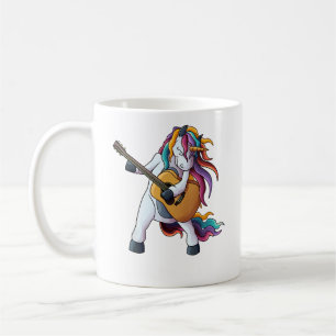 Cool Unicorn Playing Guitar _ Funny Animal Guitari Coffee Mug