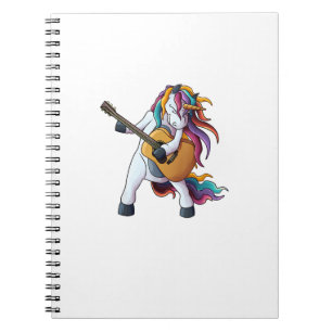 Cool Unicorn Playing Guitar _ Funny Animal Guitari Notebook