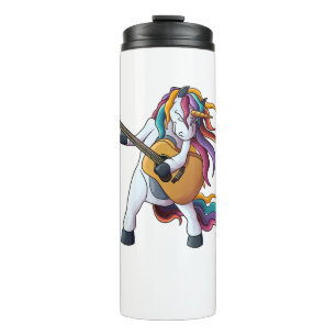 Cool Unicorn Playing Guitar _ Funny Animal Guitari Thermal Tumbler