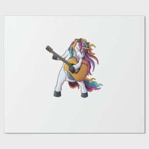 Cool Unicorn Playing Guitar _ Funny Animal Guitari Wrapping Paper