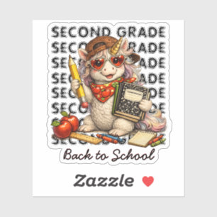 Cool Unicorn Second Grade Back to School Graphic