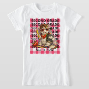 Cool Unicorn Second Grade Back to School Graphic T-Shirt