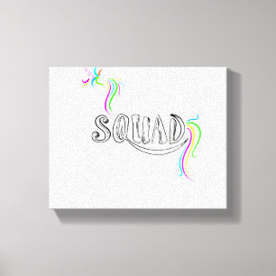 Cool Unicorn Squad _ Funny Magical Equestrian Team Canvas Print
