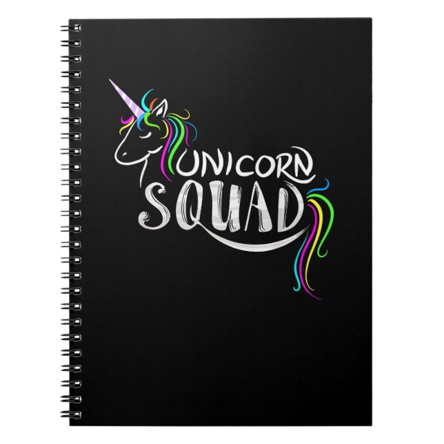 Cool Unicorn Squad _ Funny Magical Equestrian Team Notebook (Front)