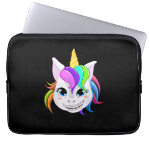 Cool Unicorn With Dental Braces Funny Horn Horse S Laptop Sleeve