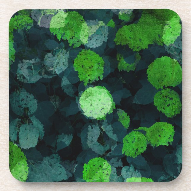 Cool, unique art of floral / flower pattern coaster (Front)