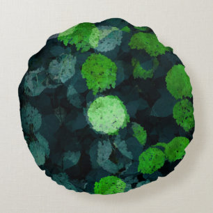 Cool, unique art of floral / flower pattern round cushion