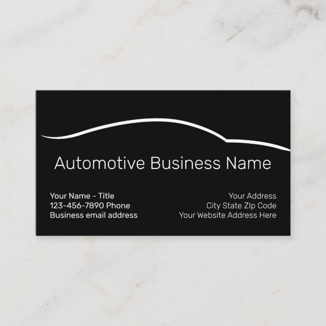 Cool Unique Automotive Business Cartds Business Card (Front)