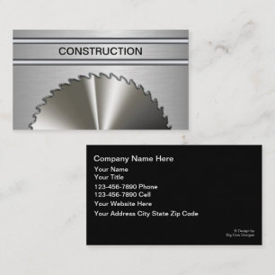 Cool Unique Construction Business Cards