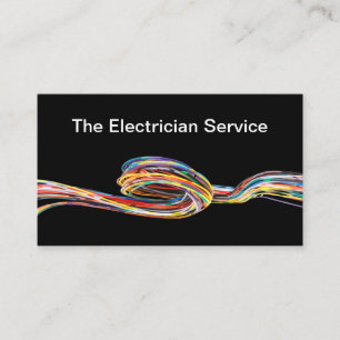 Cool Unique Electrician Service Business Cards