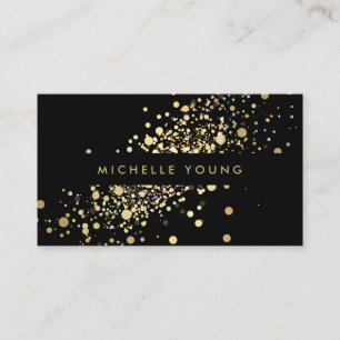 COOL & UNIQUE GOLD CONFETTI BUSINESS CARDS