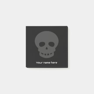 Cool Unique Goth Skull Grey Black Post-it Notes