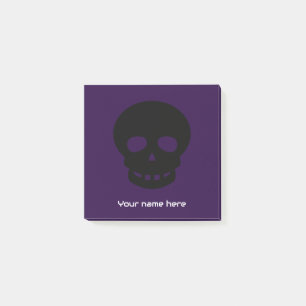 Cool Unique Goth Skull Purple and Black Post-it Notes