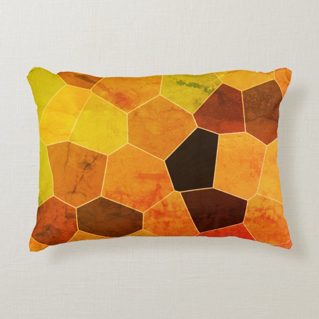 Cool Unique Rustic Fall Colour Abstract Pattern Decorative Cushion (Front)